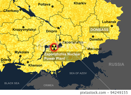 Zaporizhzhia Nuclear Power Plant in Ukraine map 94249155