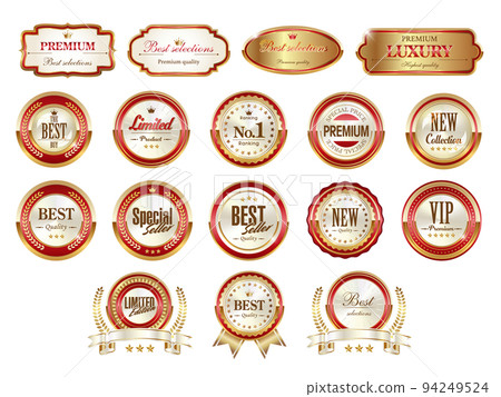 紅色復古風格會徽框架集 94249524