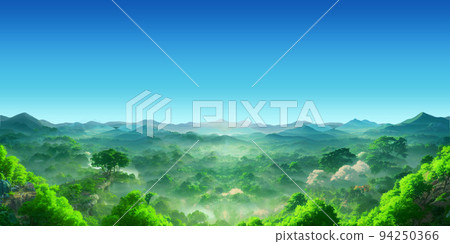 Anime-style wide background-mountain 94250366