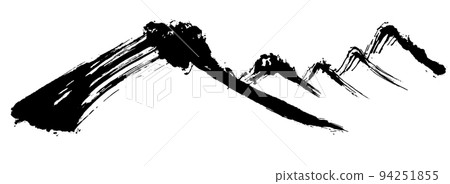 Mountain handwritten brush illustration Mountain handwritten brush illustration 94251855