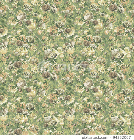 Seamless floral pattern. Vintage textile design. Seamless floral pattern. Vintage textile design. 94252007