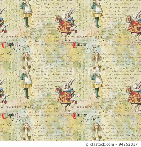 Alice in Wonderland seamless pattern Alice in Wonderland seamless pattern 94252017