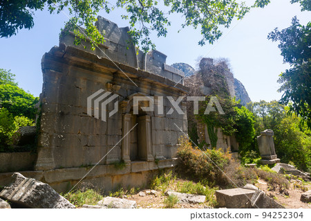 Remains of gymnasium in acnient Pisidian city Termessos, Turkey 94252304