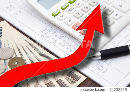 漲價圖片(家庭賬本背景) 漲價圖片(家庭賬本背景) 94252359