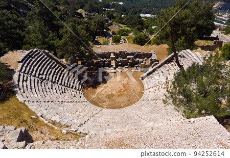 Partially preserved Roman theatre in ancient Lycian city of Arycanda, Turkey 94252614