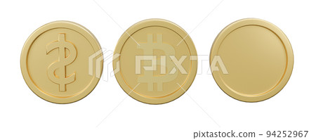 set of dollar coin, bitcoin isolated on white background with clipping path. set of dollar coin, bitcoin isolated on white background with clipping path. 94252967