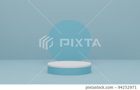 Cylinder podium on light blue background. Cylinder podium on light blue background. 94252971
