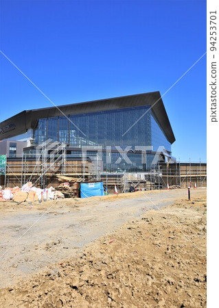 建設中/建設中的棒球場（北海道北廣島市） 94253701