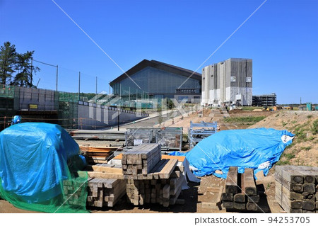建設中/建設中的棒球場（北海道北廣島市） 94253705