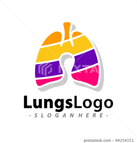 Lungs Logo Vector Template Design. Vector Illustration. Lungs Logo Vector Template Design. Vector Illustration. 94254151