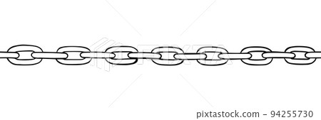 Chain seamless pattern. Handdrawn sketch of metal chains. Vector illustration 94255730