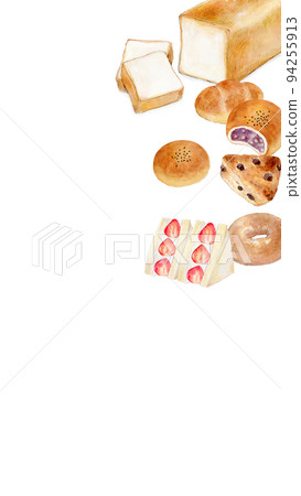 Bakery freshly baked bread background material 94255913