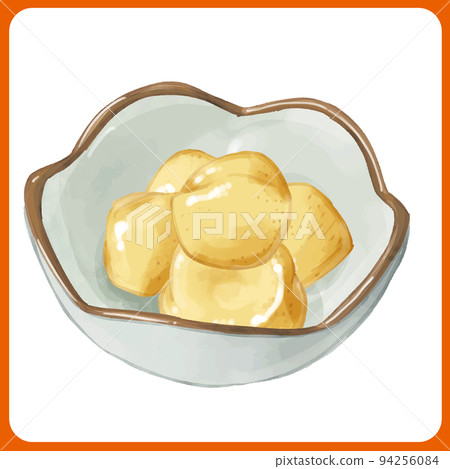 hand drawn watercolor illustration of boiled taro 94256084