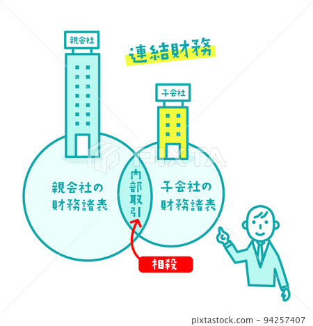 Financial accounting illustration icon Financial accounting illustration icon 94257407