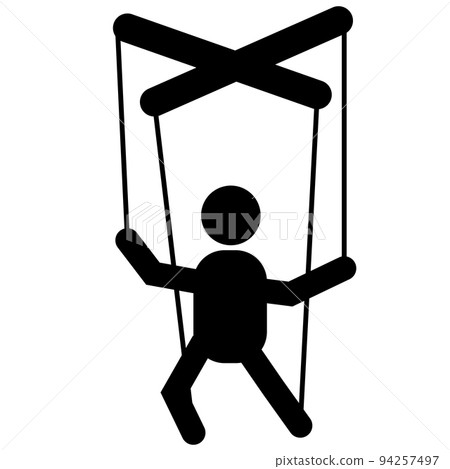Marionette puppet icon on white background. Marionette doll sign. Puppet symbol. flat style. 94257497