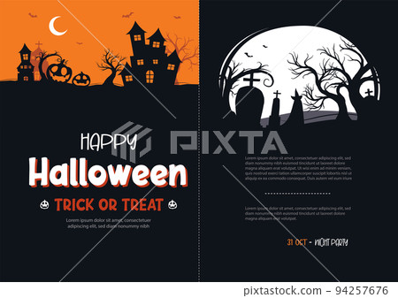 Halloween greeting cards background. Halloween illustration template for banner, poster, flyer, sale, and all design. Halloween greeting cards background. Halloween illustration template for banner, poster, flyer, sale, and all design. 94257676
