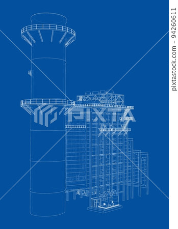 Industrial equipment. Vector rendering of 3d 94260611