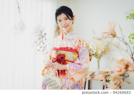 Pink kimono tie 94260683