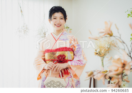 Pink kimono tie 94260685