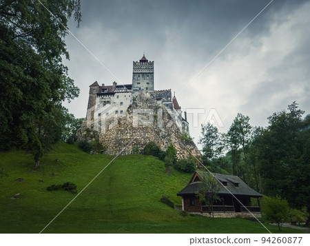 The medieval Bran fortress known as Dracula castle in Transylvania, Romania. Historical saxon style stronghold in the heart of Carpathian mountains 94260877