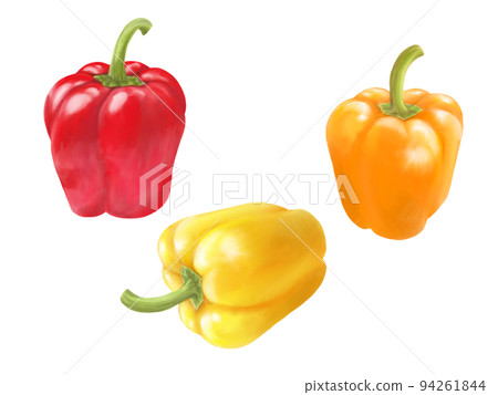 彩色辣椒粉逼真水彩插圖集 彩色辣椒粉逼真水彩插圖集 94261844