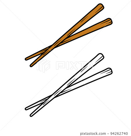 Chopsticks. Asian sticks for noodles and rolls. 94262740