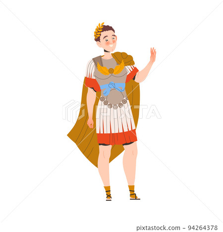 Ancient Roman Emperor Character as Sovereign Ruler of Empire from Classical Antiquity Vector Illustration 94264378