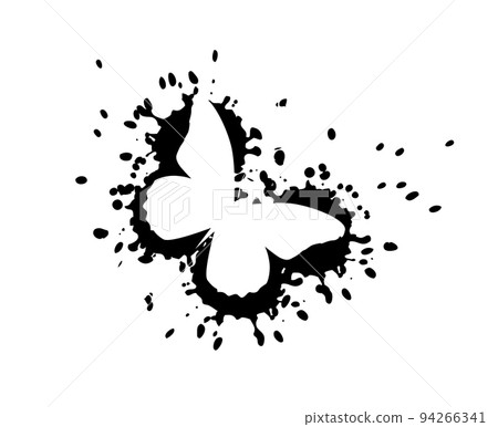 Blob and butterfly. Vector illustration. Abstract grunge decoration. Vector illustration. 94266341