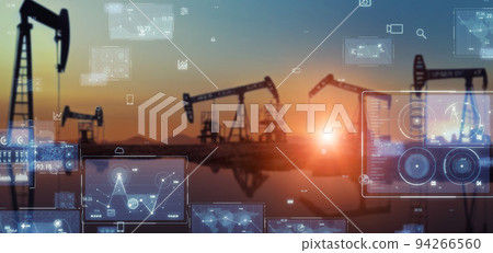 Oil field and technology Horizontal visuals for banners and advertisements 94266560