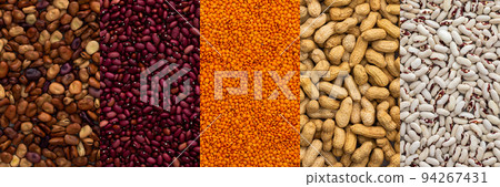 Different types of legumes 94267431