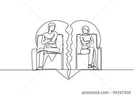 Line drawing person sitting down Cut Out Stock Images & Pictures