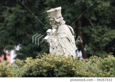 The sculpture of St John Nepomucene, the oldest sculpture in Bydgoszcz and one of the oldest freestanding sculptures of the saint 94267832