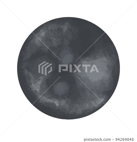 Vector Moon painted in watercolor. Space illustration. 94269848