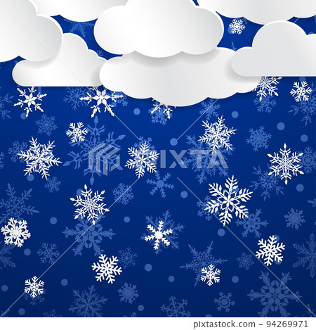 Christmas background with white snowflakes Christmas background with white snowflakes 94269971