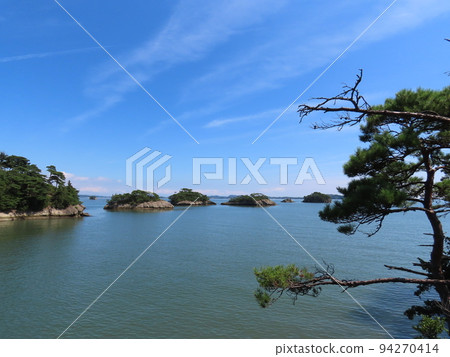 從馬之瀨裡府眺望日本三大名勝之一的松島灣 94270414