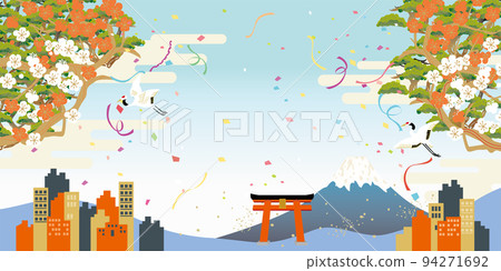 Tokyo Japanese landscape image illustration 94271692