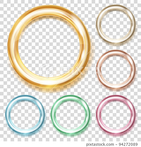 Set of colored metallic rings Set of colored metallic rings 94272089