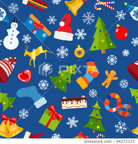 Seamless pattern of Christmas symbols 94272123