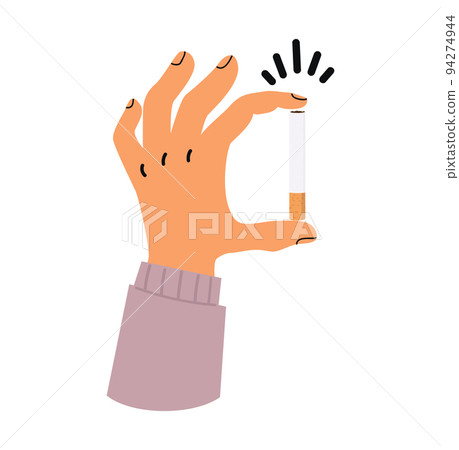 hand holding cigarette vector a or blunt smoking Human Hand Holding Cigarette Relaxed