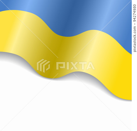 Ukrainian flag wavy abstract background. Vector illustration. 94274980