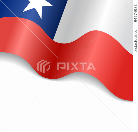 Chilean flag wavy abstract background. Vector illustration. Chilean flag wavy abstract background. Vector illustration. 94274988