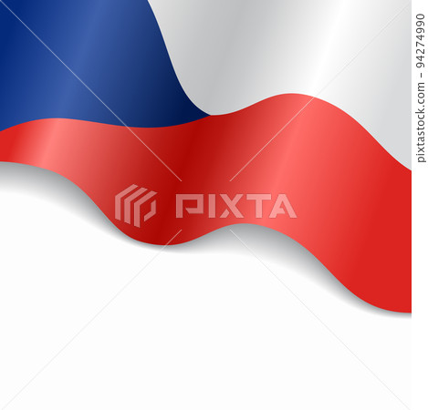 Czech flag wavy abstract background. Vector illustration. Czech flag wavy abstract background. Vector illustration. 94274990
