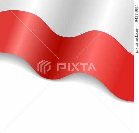 Polish flag wavy abstract background. Vector illustration. Polish flag wavy abstract background. Vector illustration. 94274994
