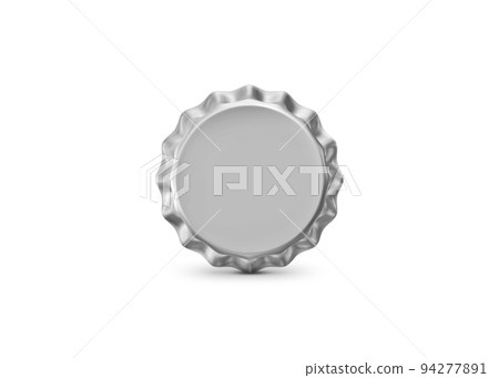 Used crumpled metal beer cap on white background. 3d render Used crumpled metal beer cap on white background. 3d render 94277891
