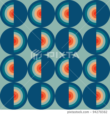 Vintage geometric pattern with circles in the style of the 70s and 60s. Vintage geometric pattern with circles in the style of the 70s and 60s. 94278382