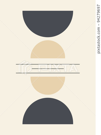 Minimalistic geometric elements poster art illustration. Minimalistic geometric elements poster art illustration. 94279697