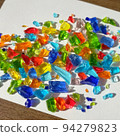 Rainbow color Ryukyu glass piece Summer 94279823