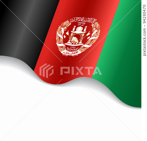 Afghani flag wavy abstract background. Vector illustration. 94280470