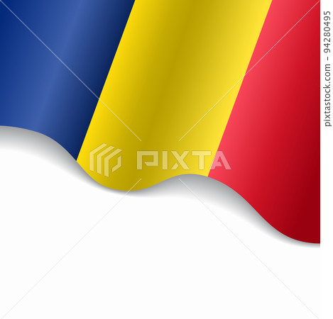 Romanian flag wavy abstract background. Vector illustration. Romanian flag wavy abstract background. Vector illustration. 94280495