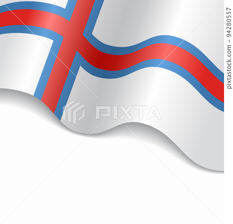 Faroe Islands flag wavy abstract background. Vector illustration. Faroe Islands flag wavy abstract background. Vector illustration. 94280557